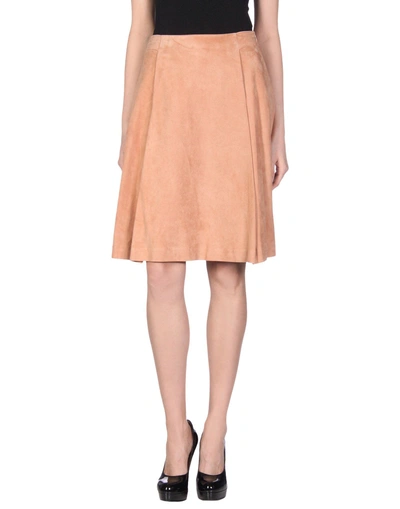 Shop Adam Lippes Knee Length Skirt In Pale Pink