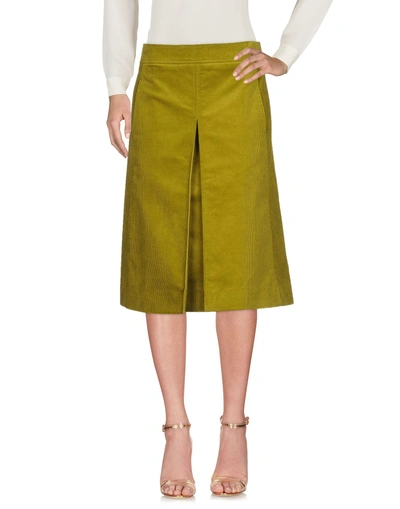Shop Tory Burch Knee Length Skirt In Military Green