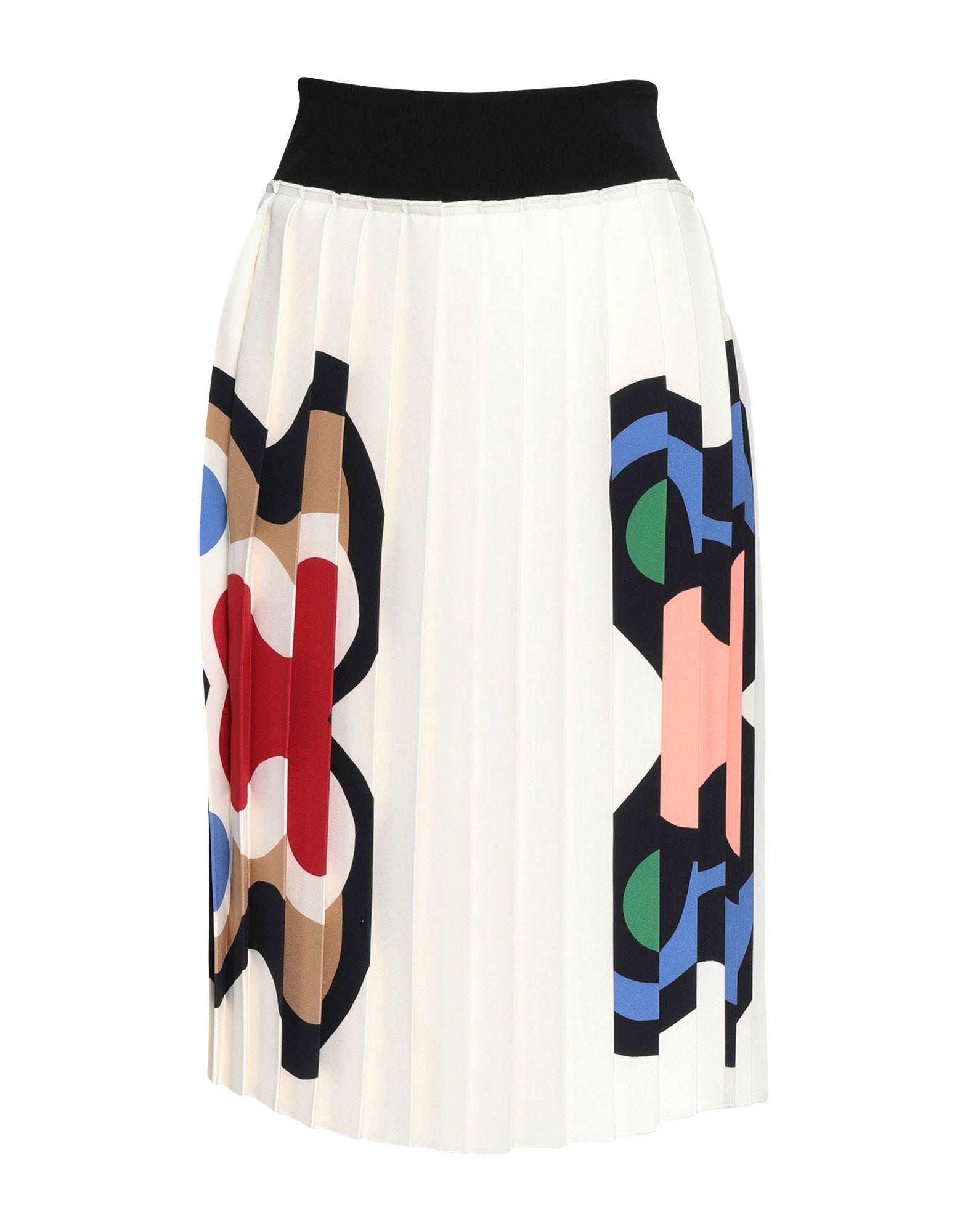 Victoria Beckham Knee Length Skirt In Ivory | ModeSens