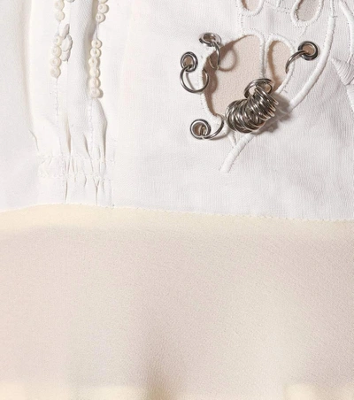 Shop Chloé Embellished Midi Dress In White