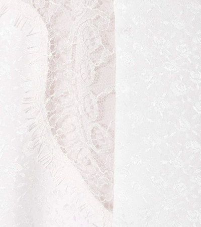 Shop Joseph Lace-trimmed Silk Dress In White