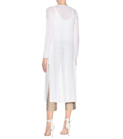 Shop Loro Piana Linen And Silk Cardigan In White