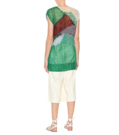 Shop Jil Sander Mohair-blend Vest In Green