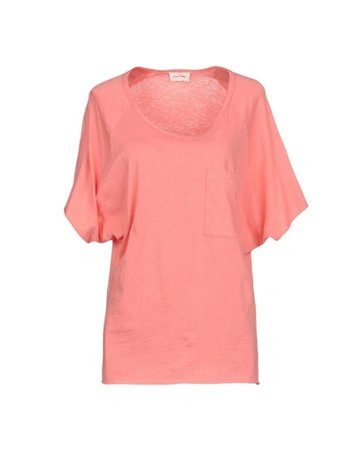 Shop American Vintage T-shirts In Coral