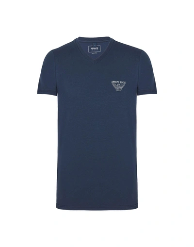 Shop Armani Jeans T-shirt In Dark Blue