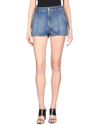 Shop Alexander Mcqueen Denim Shorts In Blue