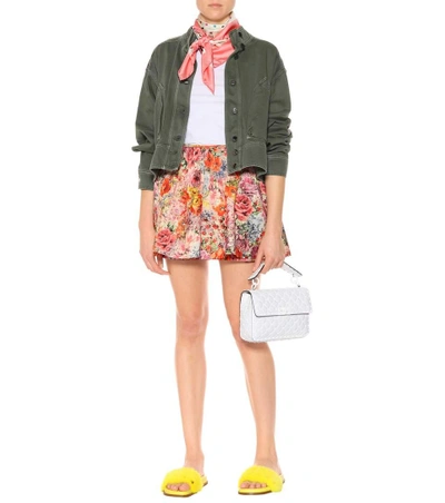Shop Valentino Wool And Silk Shorts In Multicoloured