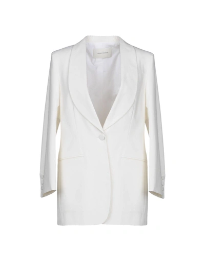 Shop Cedric Charlier Sartorial Jacket In Ivory