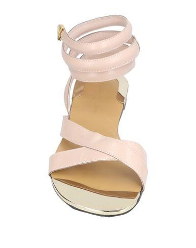 Shop Atelier Mercadal Sandals In Pale Pink