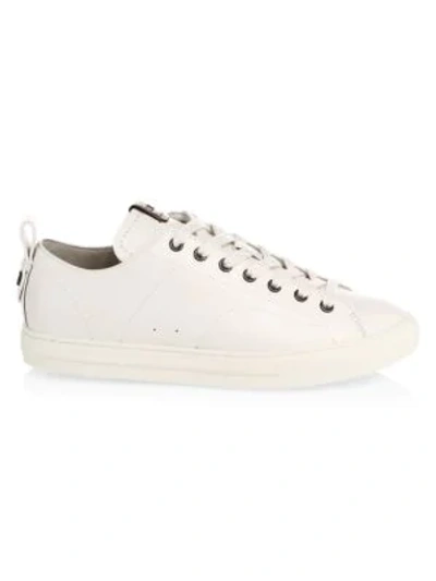 Shop Coach Leather Low-top Sneakers In White
