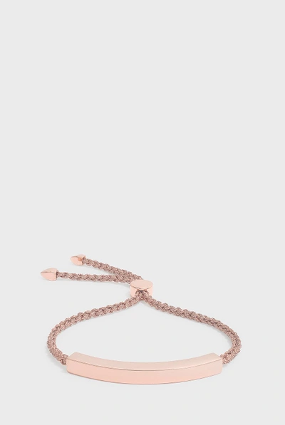 Shop Monica Vinader Linear Friendship Bracelet In Metallic