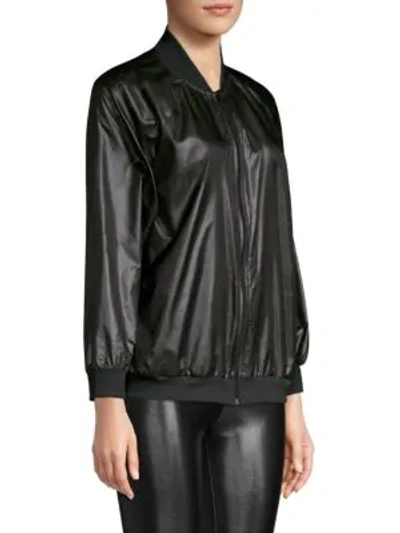 Shop Koral Dash Baseball Jacket In Black