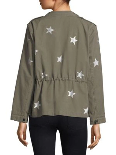 Shop Jocelyn Printed Washed Twill Field Jacket In Hemp With Stars