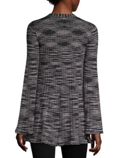 Shop M Missoni Space Dye Knit Cardigan In Black