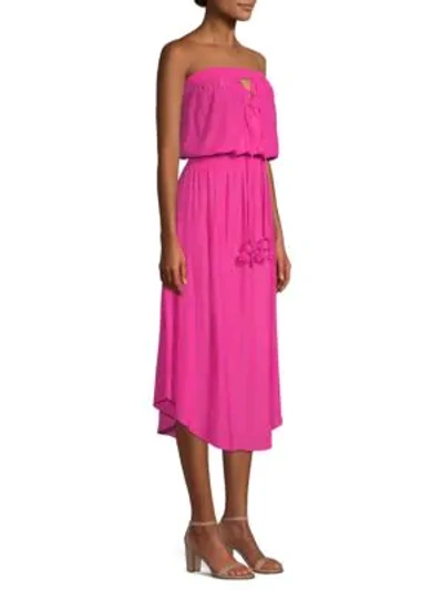 Shop Ramy Brook Stephanie Lace-up Dress In Mystic Pink