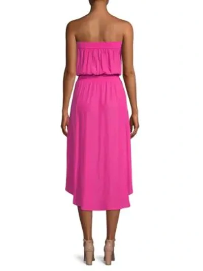 Shop Ramy Brook Stephanie Lace-up Dress In Mystic Pink