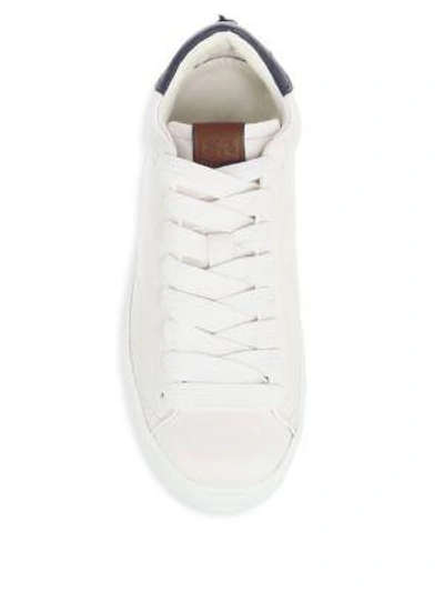 Shop Coach Leather Lace-up Low Top Sneakers In White