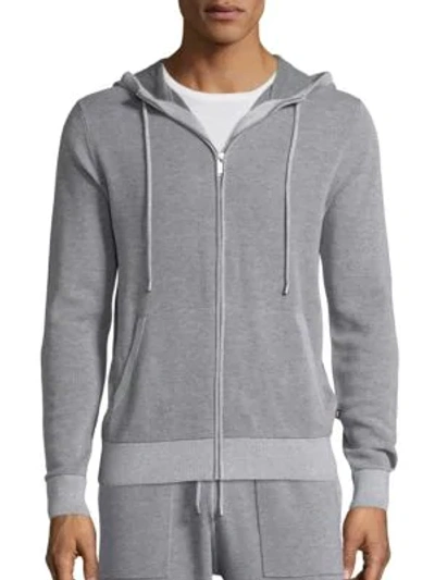 Shop Michael Kors Long Sleeve Cotton Hoodie In Black