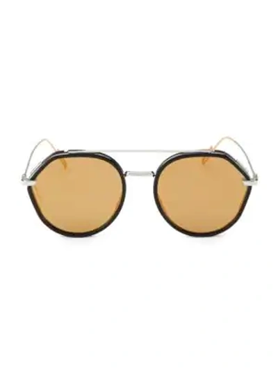 Shop Dior 53mm Aviator Sunglasses In Brown Gold