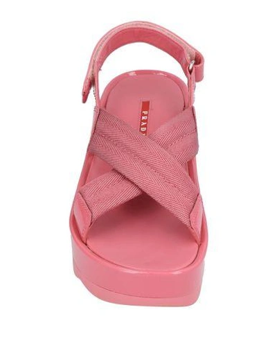 Shop Prada Sandals In Pastel Pink