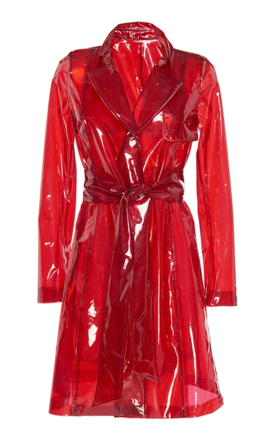Shop Galvan Sheer Gloss Coat In Red