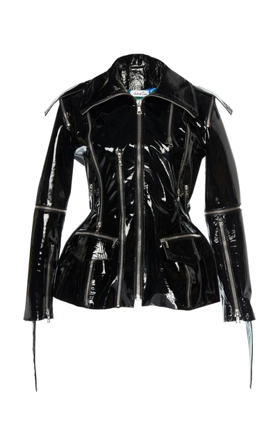 Shop Richard Quinn Leather Jacket In Black