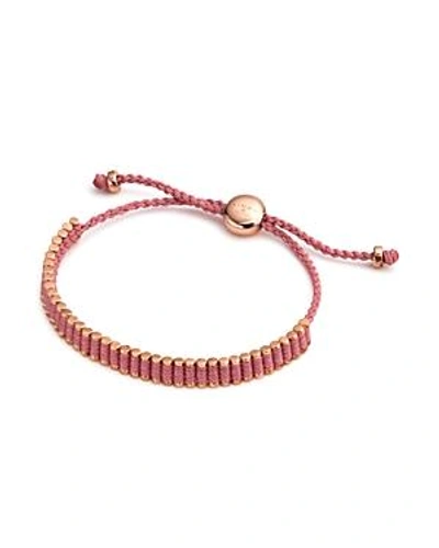 Shop Links Of London Mini Friendship Bracelet In Pink In Pink/rose Gold