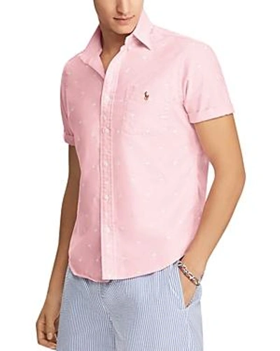 Shop Polo Ralph Lauren Palm Print Classic Fit Sport Shirt In Pink