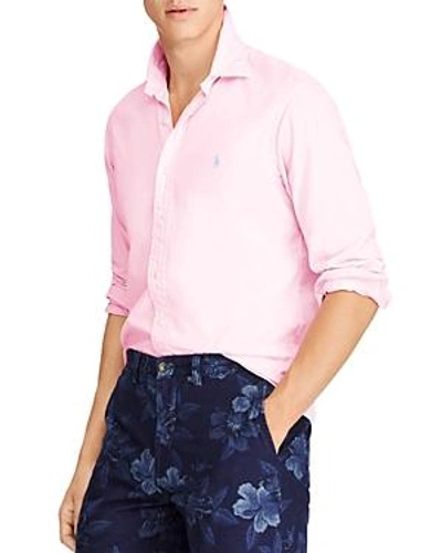 Shop Polo Ralph Lauren Slim Fit Twill Sport Shirt In Pink
