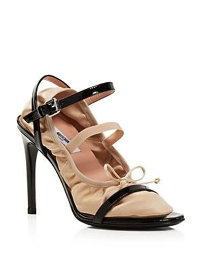 Shop Moschino Women's 2-in-1 Patent Leather & Satin Ankle Strap Sandals In Pink Powder