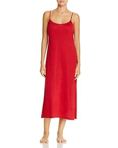 Shop Natori Shangri La Knit Gown In Crimson