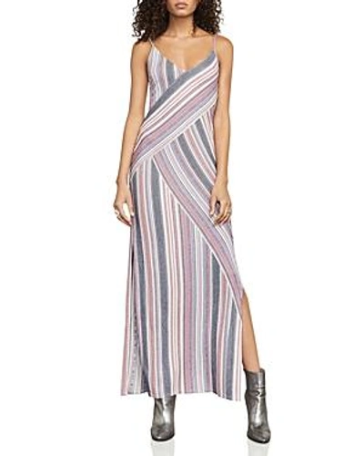 Shop Bcbgmaxazria Dayln Striped Maxi Dress In Ivory/multi