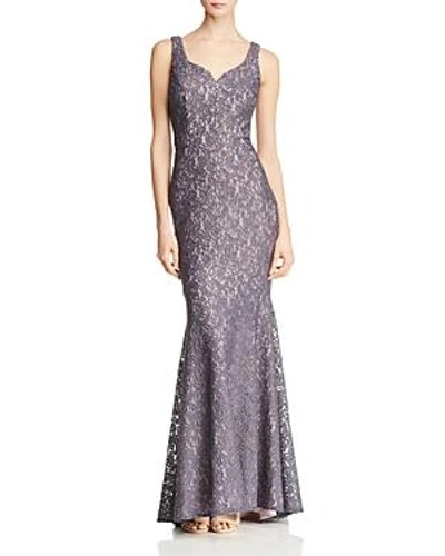 Shop Aqua Shimmer Lace Gown - 100% Exclusive In Coal
