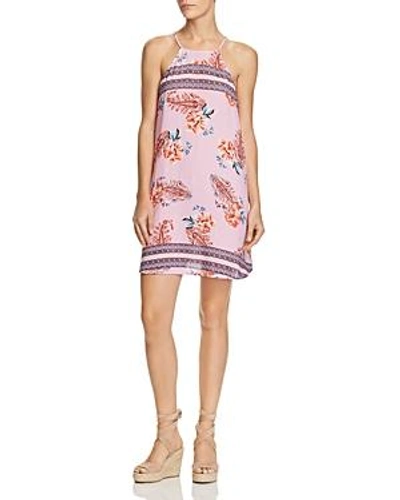 Shop En Creme Floral-print Shift Dress - 100% Exclusive In Lilac Multi
