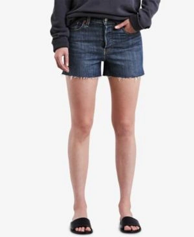 Shop Levi's Wedgie High-rise Denim Shorts In Wedgie From The Block