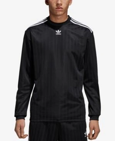 Shop Adidas Originals Adidas Men's Originals Long-sleeve Soccer Shirt In Black