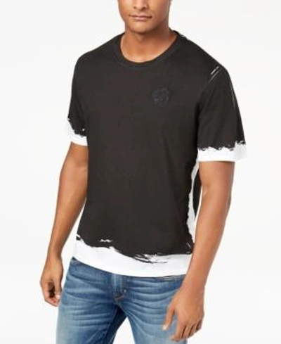 Shop Just Cavalli Men's Dip-dyed T-shirt In Black