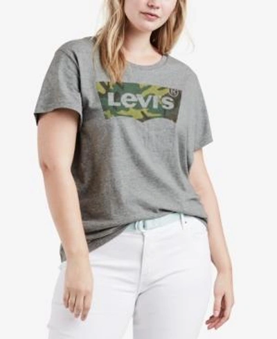 Shop Levi's Plus Size Cotton Logo T-shirt In Camo Housemark