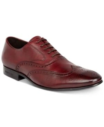 Shop Kenneth Cole Men's Mix Wingtip Oxfords Men's Shoes In Bordeaux