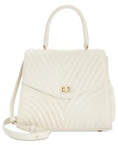 Shop Steve Madden Coco Flapover Small Shoulder Bag In White