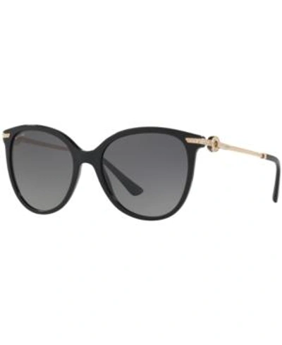 Shop Bvlgari Sunglasses, Bv8201b In Gray Gradient Polar/black