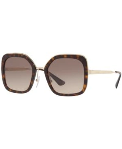 Shop Prada Sunglasses, Pr 57us In Brown Gradient/brown