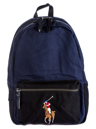Shop Polo Ralph Lauren Player Backpack In Navy