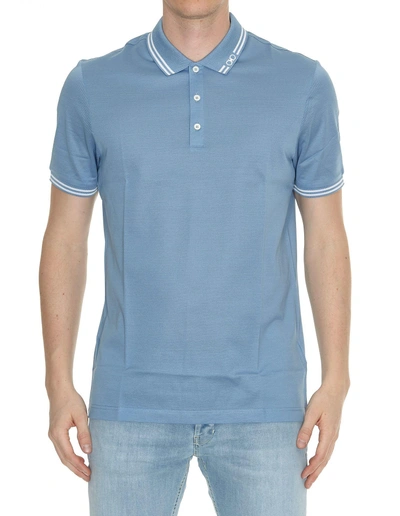 Shop Ferragamo Polo T-shirt In Light Blue