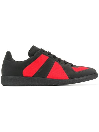 Shop Maison Margiela Two-tone Replica Sneakers In Red