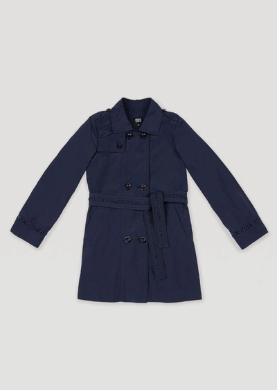 Shop Emporio Armani Trench Coats - Item 41786996 In Blue