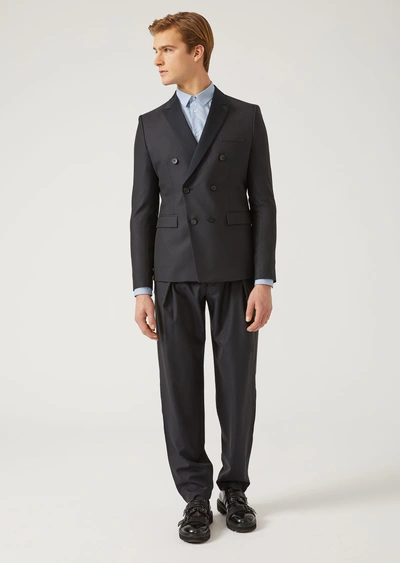Shop Emporio Armani Suits - Item 49370478 In Navy Blue