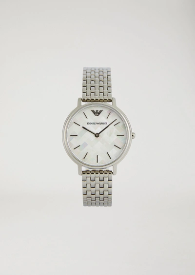 Shop Emporio Armani Steel Strap Watches - Item 50208002 In Silver