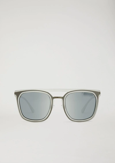 Shop Emporio Armani Sun-glasses - Item 46573239 In Light Gray