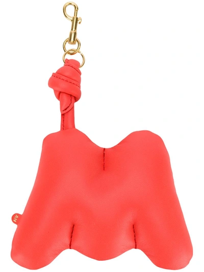 Shop Anya Hindmarch Chubby M Charm In Red
